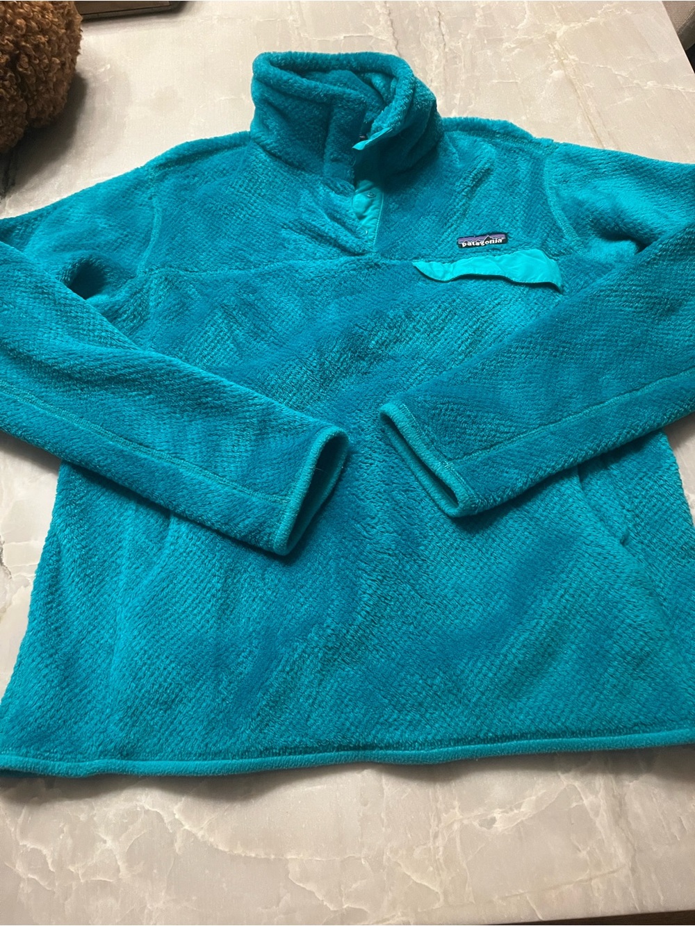 Patagonia Teal Quarter-Snap Fleece Pullover